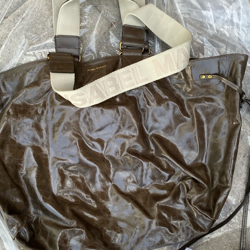 NEW!!!! Isabel Marant Brown Crinkled Leather Wardy Tote PRICE NOT GOING DOWN!!